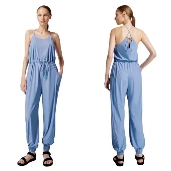 NWT Sweaty Betty Karma Jumpsuit in Regatta Blue - Picture 1 of 6